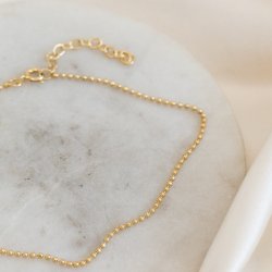 "Mellow" ankle chain with gold balls