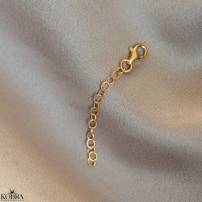 Extra length for bracelet and ankle chain in gold
