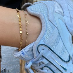 "Josie" guld ankelkde med sm stjerner og mner