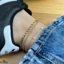 "Verano" snoet dobbelt ankelkde i guld