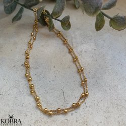 "Ellie" dobbelt ankelkde i 18 karat forgyldt