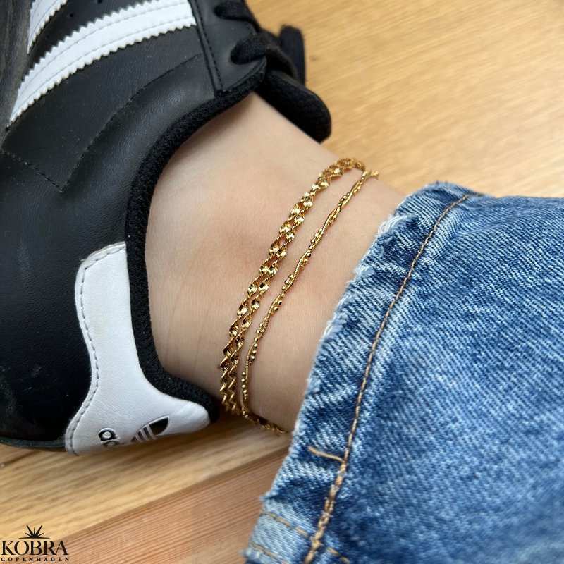 "Verano" snoet dobbelt ankelkde i guld