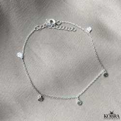 "Gemma" slv ankelkde med hammerslet amuletter