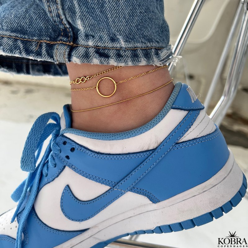 "Shiva" Enkel guld slange ankelkde