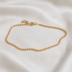 "Sandy" anklet with gold balls