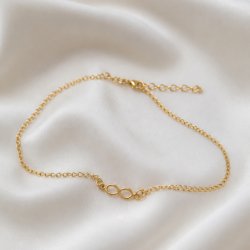 "Infinity" gold anklet with infinity symbol