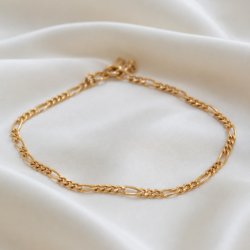 "Milo" ankle chain in gold plated