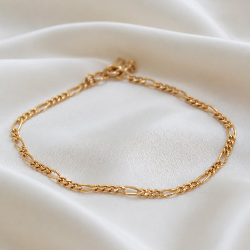 "Milo" ankle chain in gold plated
