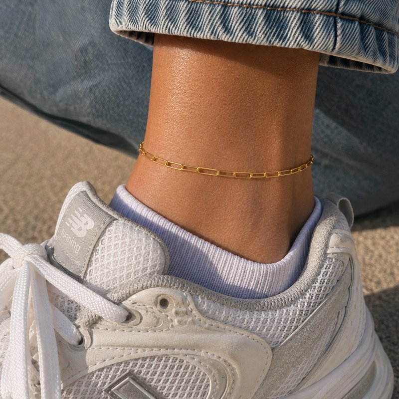 "Colorado" chunky gold ankle chain