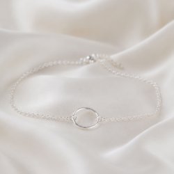 "Apollo" Beautiful ankle chain with silver circle