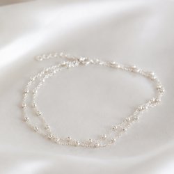 "Ellie" anklet in silver