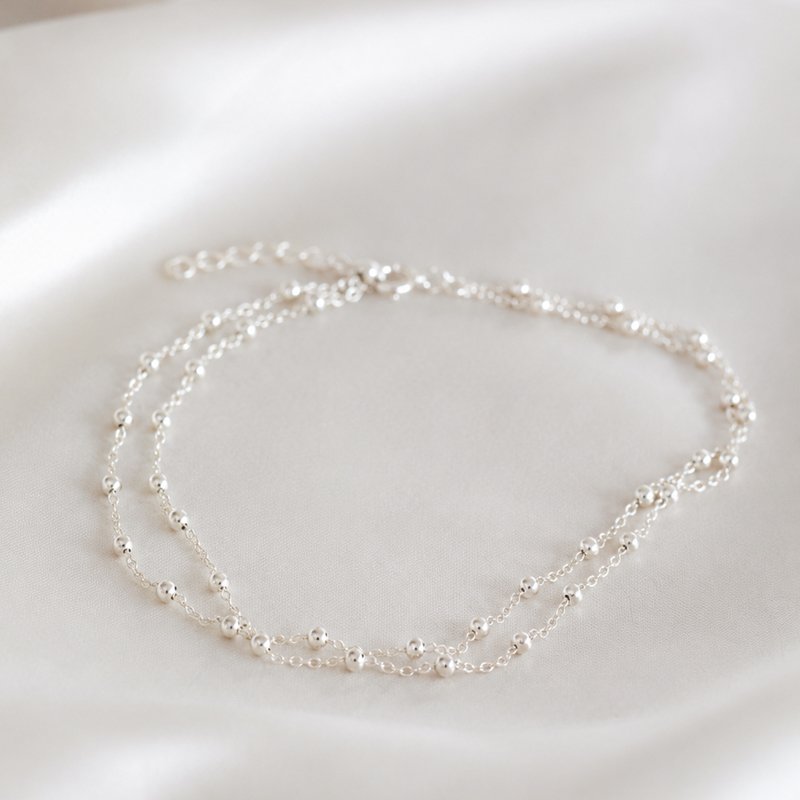 "Ellie" anklet in silver