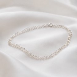 "Simplicity" simple 2in1 ankle chain in silver