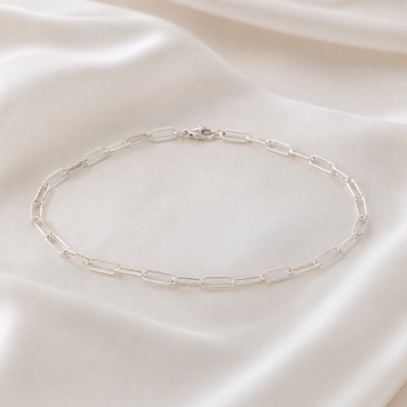 "Colorado" chunky silver ankle chain