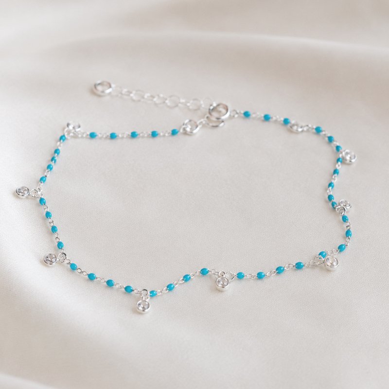"Blue" ankle chain