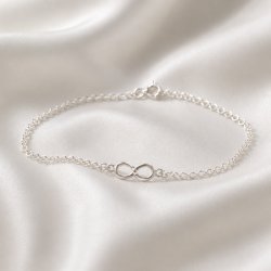 "Infinity" silver anklet with infinity symbol