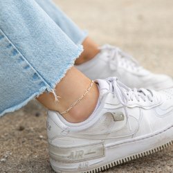 "Milo" Ankle chain in silver
