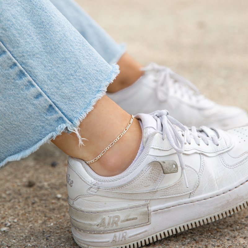 "Milo" Ankle chain in silver