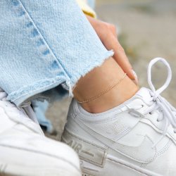 "Mellow" ankle chain with silver balls
