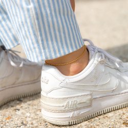 "Sandy" anklet with gold balls