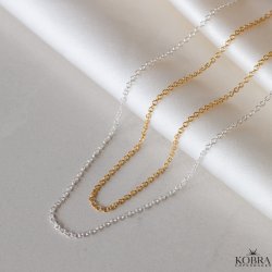 Anklet in sterling silver or 18 carat gold plated silver