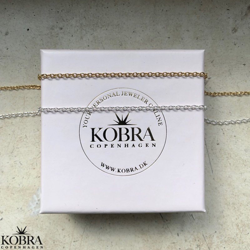 Anklet in sterling silver or 18 carat gold plated silver