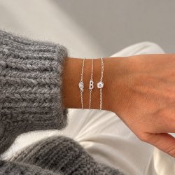 "Bestie" V�nskapsarmband i silver