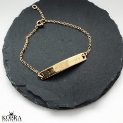 "Liverpool" guld armbnd med guldplade inklusiv gravering
