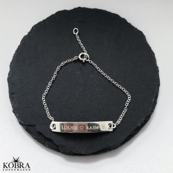 "Liverpool" armbnd med slvplade i sterling slv inklusiv gravering