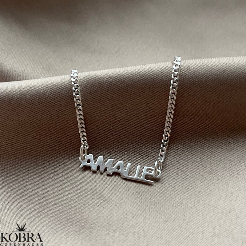 "Manhattan" navnearmbnd i sterling slv