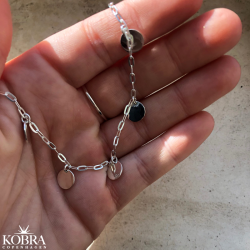 "Elma" silver bracelet with round silver plates