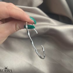 "Esmeralda" snoet armring i sterling sølv