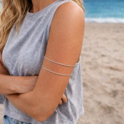 "Mellow" Armsmykke i s�lv med s�lvkugler