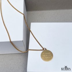 "Axton" 18 karat forgyldt Id tag med gravering