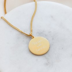 "Axton" Id tag with engraving in 18 carat gold plated