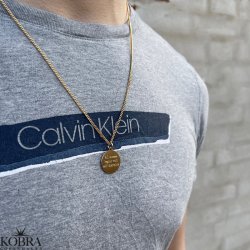 "Axton" 18 karat forgyldt Id tag med gravering