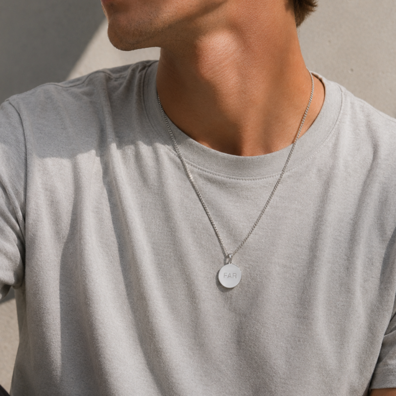"Axton" steel necklace with your engraving