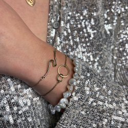 "Wave" 18 karat forgyldt armbnd