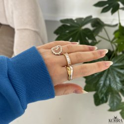 "Bay" blget ring i guld