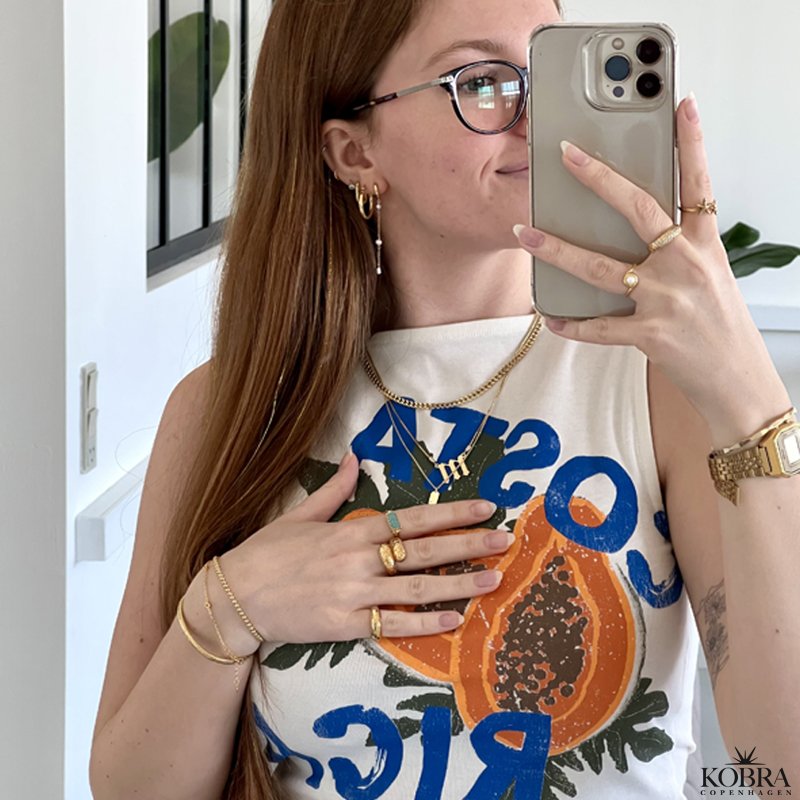 "Belli" Chunky ring i 18K forgyldt slv  r og organisk design