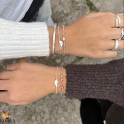 "Electric" organic bracelet in sterling silver