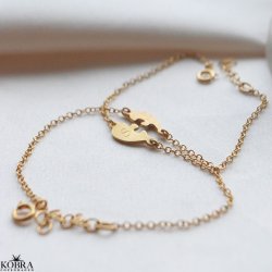 "Friends Forever" 18k gold-plated friendship