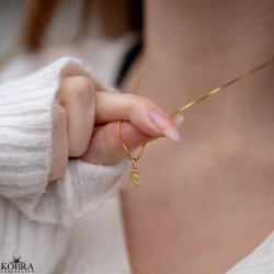 "Bestie" gullbelagt vennskapskjede med 2-delt hjerteanheng