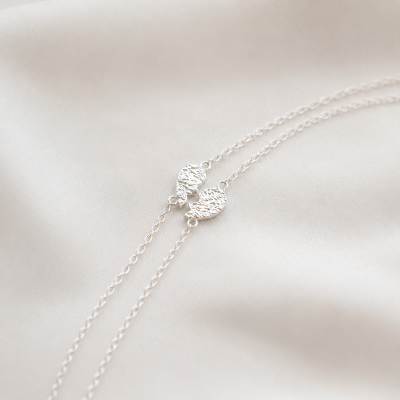 "Bestie" Sterling Silver Friendship Bracelet