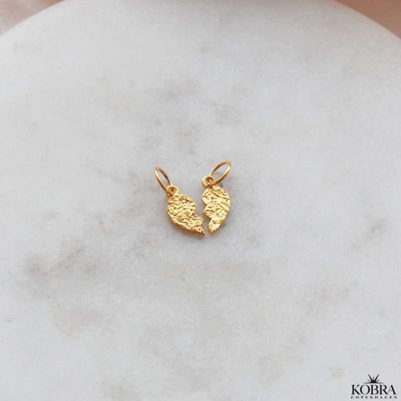 "Bestie" forgyldt veninde hjertevedh�ng (charm)