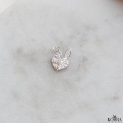 "Bestie" s�lv veninde hjertevedh�ng (charm)