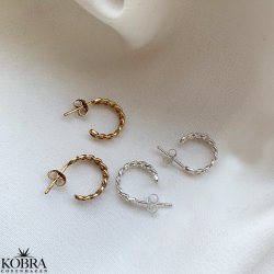 "Billie" sm 18k forgyldt creolere i "kde"