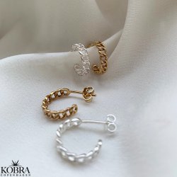 "Billie" sm 18k forgyldt creolere i "kde"