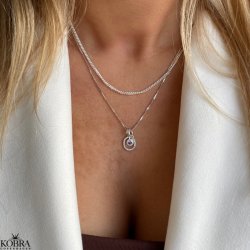 "Poise" Birthstone charm in silver / find your month