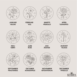 "Birth Flower" handmade gold bracelet with genuine freshwater pearls